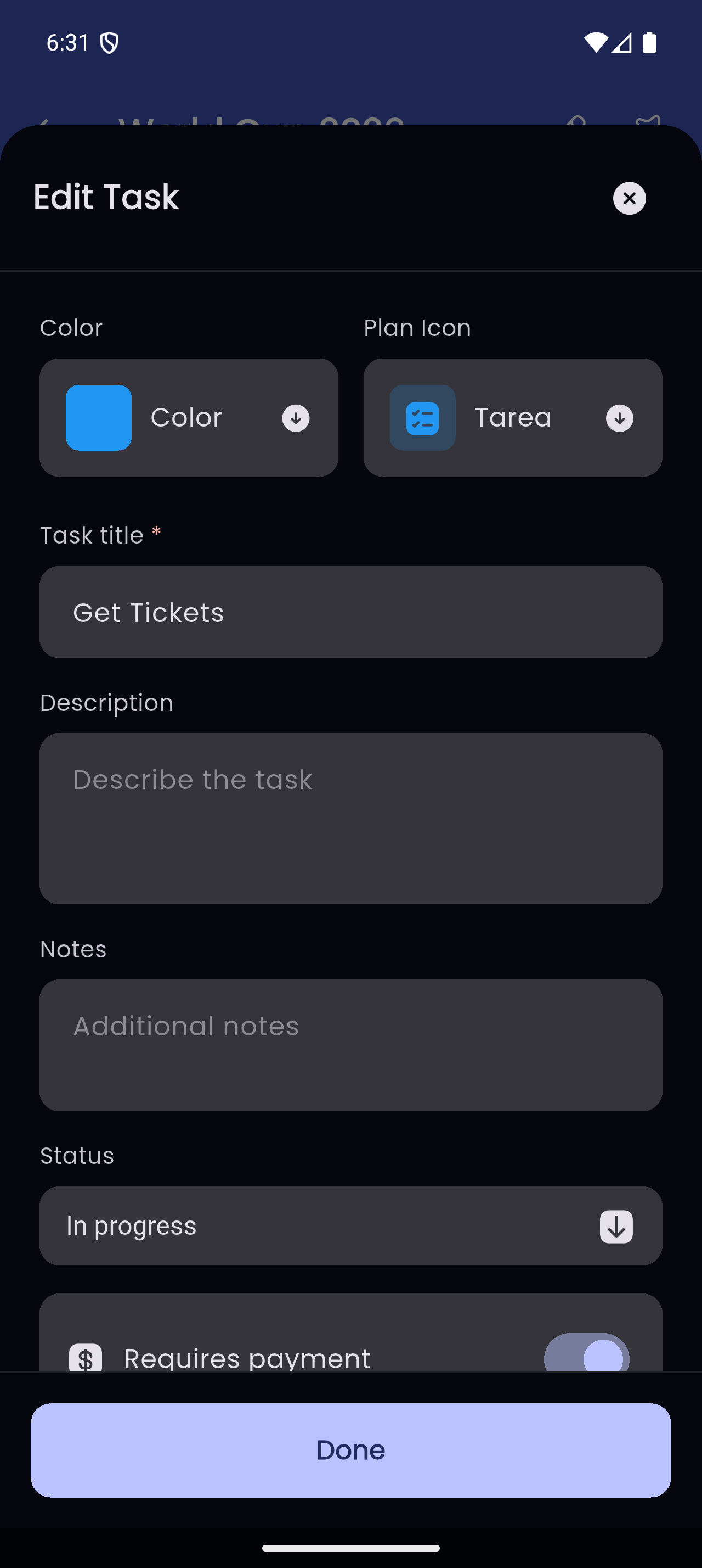 Task Details